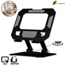 Suporte Celular Tablet de Mesa Liga Alumínio e Metal 360° XC-SP-54 X-Cell - Preto